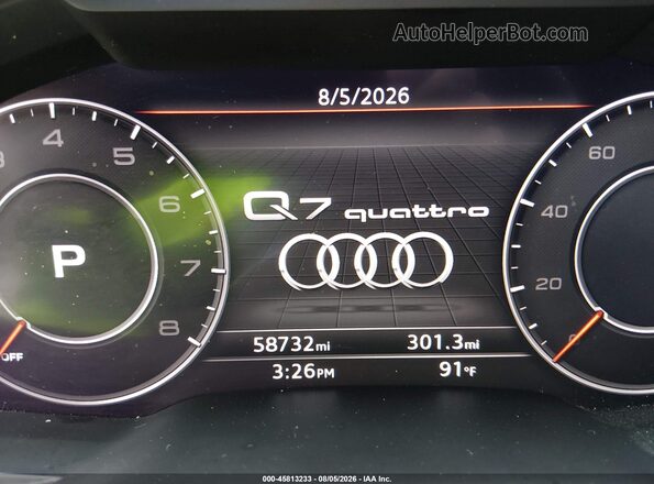 WA1LHAF72KD039310 2019 AUDI Q7 Silver 