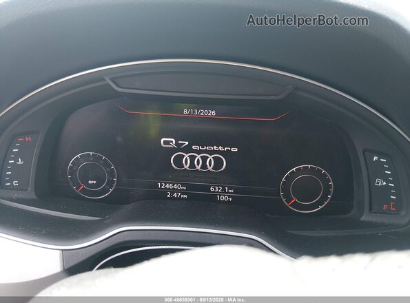 WA1LHAF77KD026052 2019 AUDI Q7 Black უკანა სავარძლების ხედი