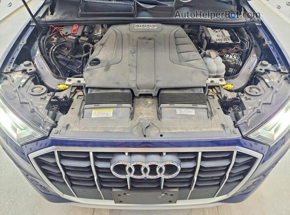 WA1LJAF75MD025263 2021 AUDI Q7 Blue Engine compartment view