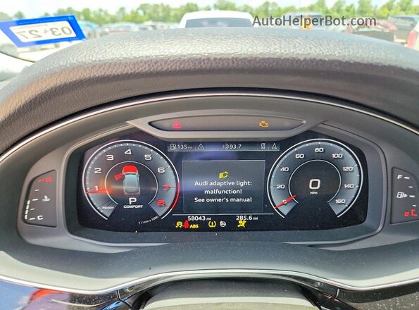 WA1LJAF77LD010004 2020 AUDI Q7 White Սարքավորումների վահանակի տեսք