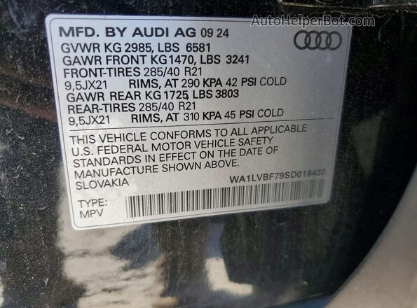 WA1LVBF79SD016430 2025 AUDI Q7 Black 360 interior view