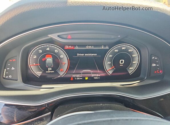 WA1LXAF70LD006259 2020 AUDI Q7 White Instrument cluster view