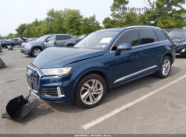 WA1LXAF74MD013099 2021 AUDI Q7 Blue Передня ліва чверть