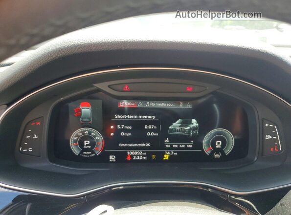 WA1LXAF76MD030762 2021 AUDI Q7 Black Սարքավորումների վահանակի տեսք