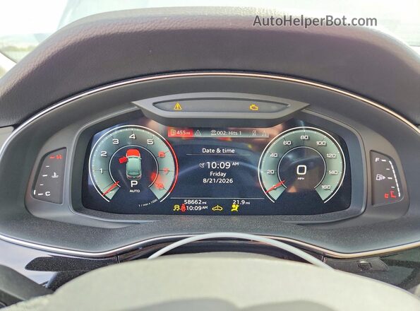 WA1LXAF77MD022170 2021 AUDI Q7 White Widok zestawu wskaźników