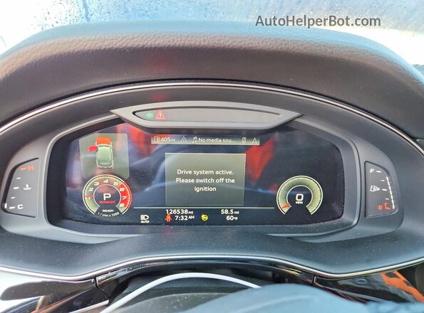 WA1LXAF79MD023529 2021 AUDI Q7 Blue Vista del cuadro de instrumentos