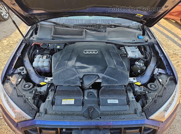 WA1LXAF79MD023529 2021 AUDI Q7 Blue Vista del compartimento del motor