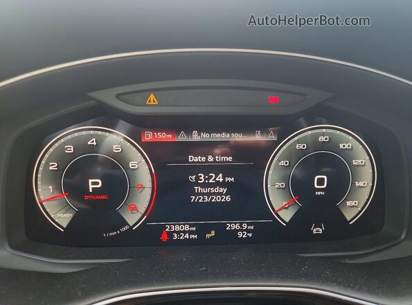 WA1LXBF73PD003318 2023 AUDI Q7 Black Instrument cluster view