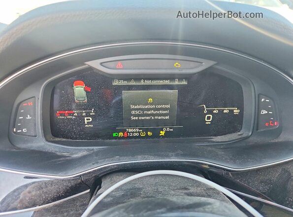 WA1LXBF74ND001431 2022 AUDI Q7 Blue ხელსაწყოთა პანელის ხედი