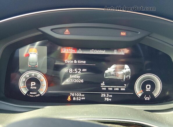WA1LXBF79ND016927 2022 AUDI Q7 White Widok zestawu wskaźników