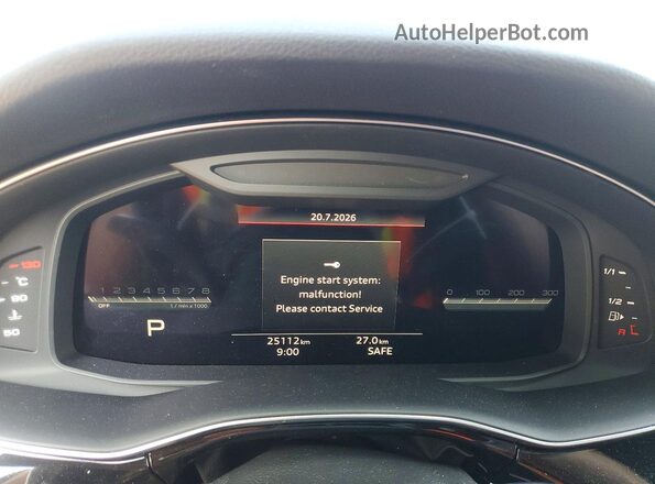 WA1MXBF79PD018040 2023 AUDI Q7 Blue Вид щитка приладів