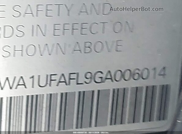 WA1UFAFL9GA006014 2016 AUDI ALLROAD Black Շարժիչի բաժամունքի տեսք