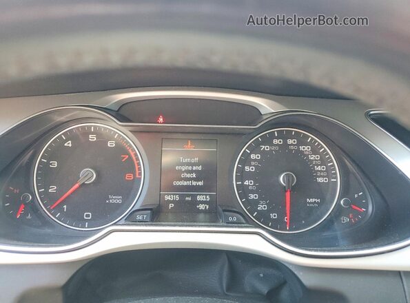 WA1UFAFLXGA015188 2016 AUDI A4 White Սարքավորումների վահանակի տեսք