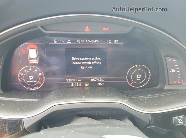 WA1VAAF70KD003550 2019 AUDI Q7 Gray Vista del cuadro de instrumentos