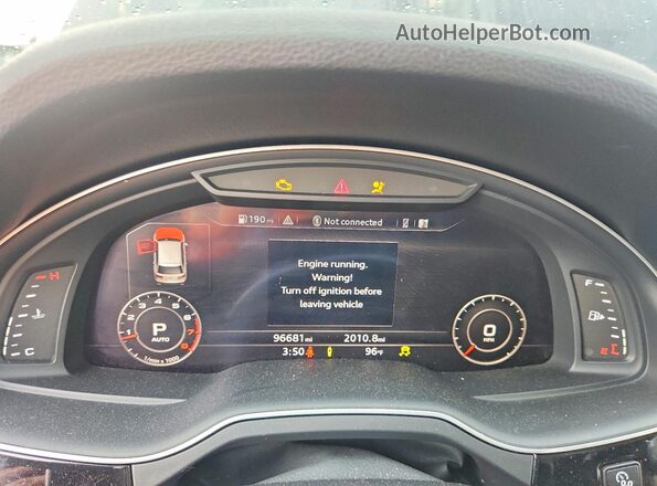 WA1VAAF71HD048456 2017 AUDI Q7 Black Vista del cuadro de instrumentos