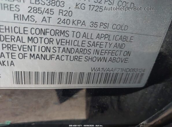 WA1VAAF71HD053124 2017 AUDI Q7 Blue Շարժիչի բաժամունքի տեսք