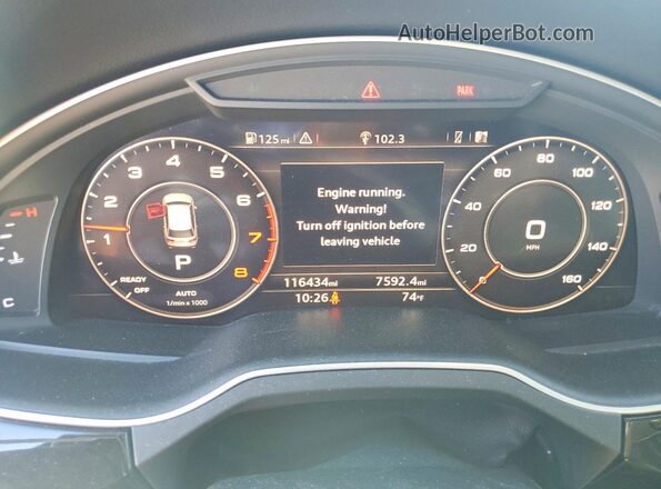 WA1VAAF72HD004997 2017 AUDI Q7 White Instrument cluster view