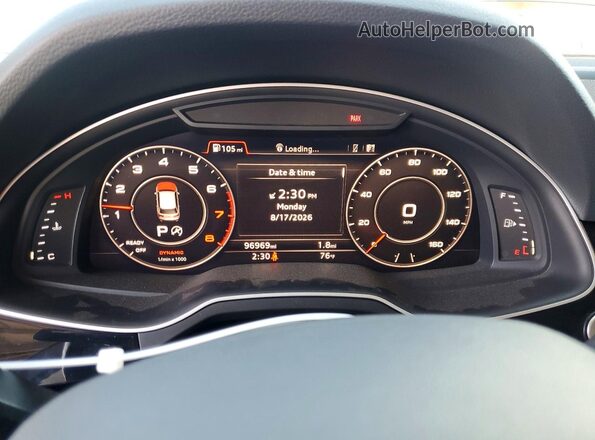WA1VAAF73HD008489 2017 AUDI Q7 Gray Widok zestawu wskaźników