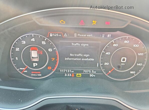 WA1VAAF74JD002643 2018 AUDI Q7 Black Widok zestawu wskaźników