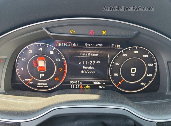 WA1VAAF74JD014078 2018 AUDI Q7 Silver Instrument cluster view