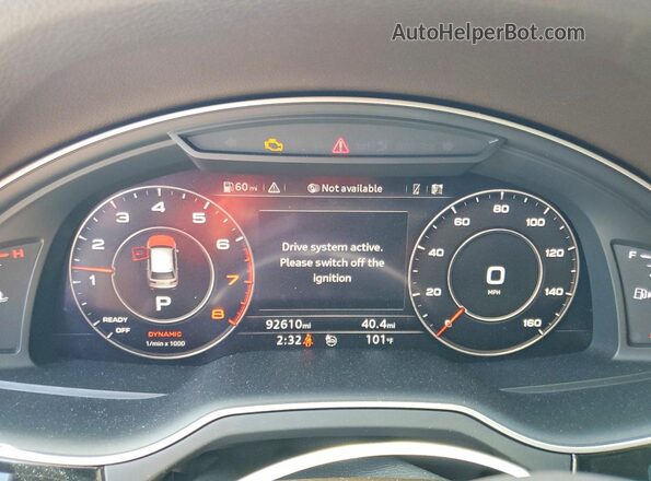 WA1VAAF74KD009285 2019 AUDI Q7 Черный Вид щитка приборов