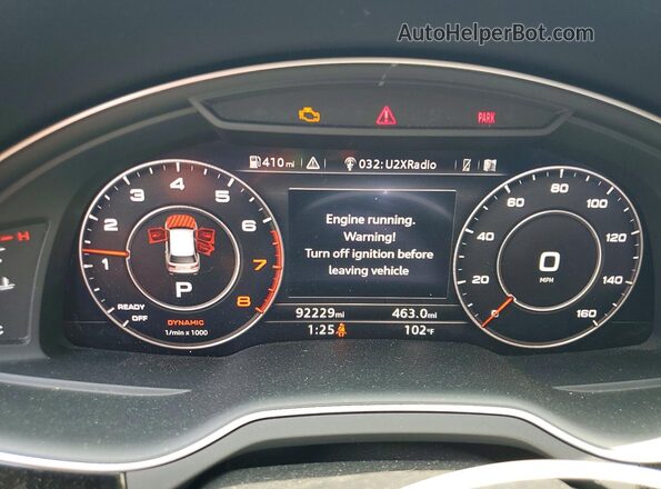 WA1VAAF76HD033886 2017 AUDI Q7 Blue Սարքավորումների վահանակի տեսք