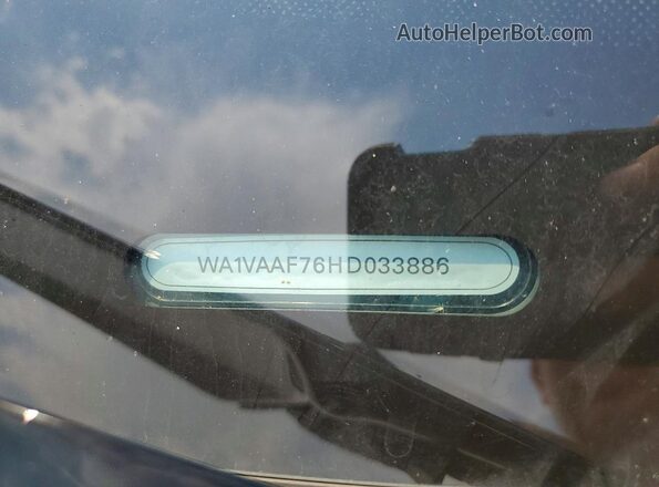 WA1VAAF76HD033886 2017 AUDI Q7 Blue VIN կոդի պիտակի տեսք
