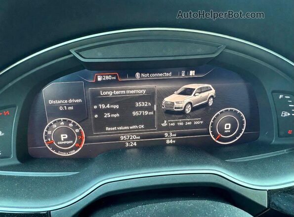 WA1VAAF77JD018948 2018 AUDI Q7 White Առջևի վահանակի տեսք