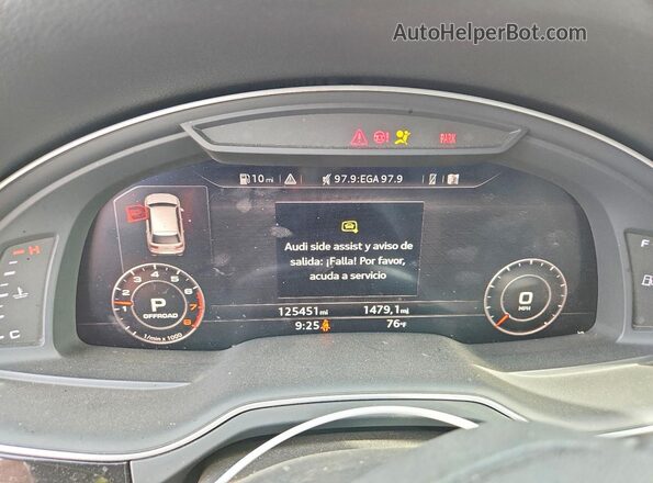 WA1VAAF77JD020540 2018 AUDI Q7 Black Instrument cluster view