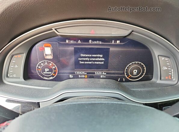 WA1VAAF78HD002641 2017 AUDI Q7 Gray ხელსაწყოთა პანელის ხედი