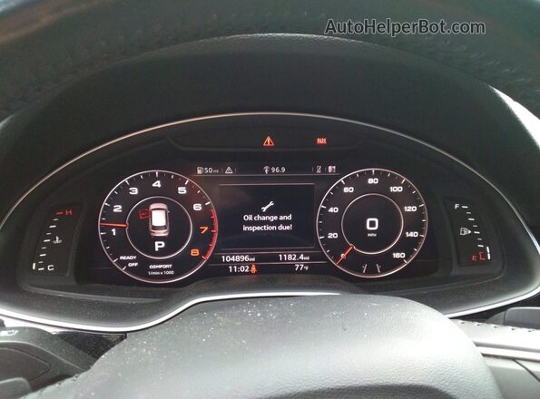 WA1VAAF78HD052584 2017 AUDI Q7 Black Instrument cluster view
