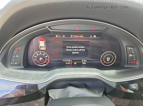 WA1VAAF78JD017985 2018 AUDI Q7 White Instrument cluster view