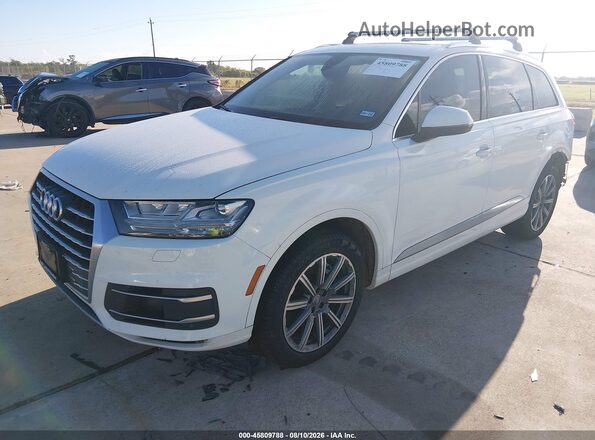 WA1VAAF78JD038089 2018 AUDI Q7 White Առջևի ձախ երեք քառորդ տեսարան