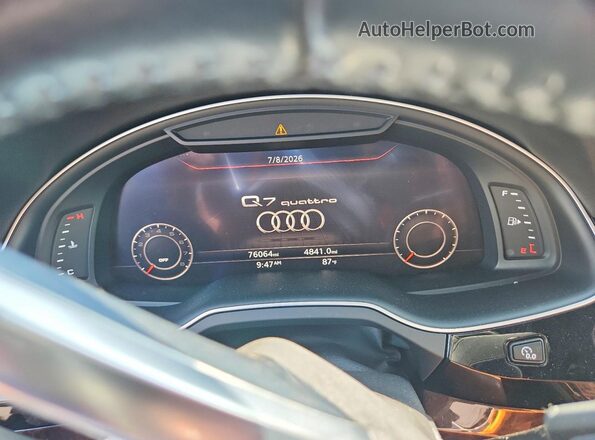 WA1VAAF79HD034174 2017 AUDI Q7 Black Vista del cuadro de instrumentos