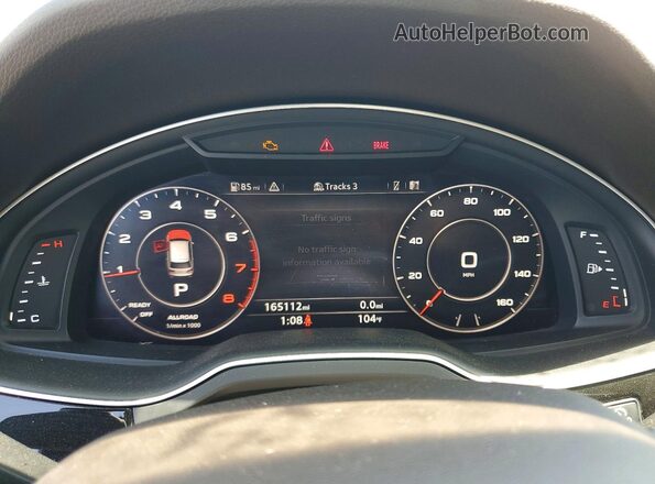WA1VAAF79HD041867 2017 AUDI Q7 White Instrument cluster view