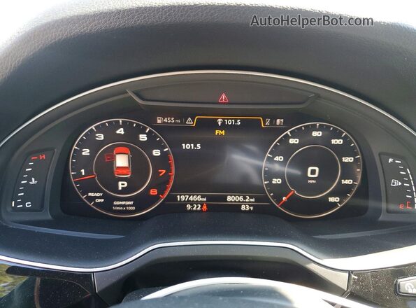 WA1VAAF79JD027988 2018 AUDI Q7 Charcoal Instrument cluster view
