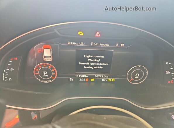 WA1VAAF7XHD006707 2017 AUDI Q7 White Սարքավորումների վահանակի տեսք