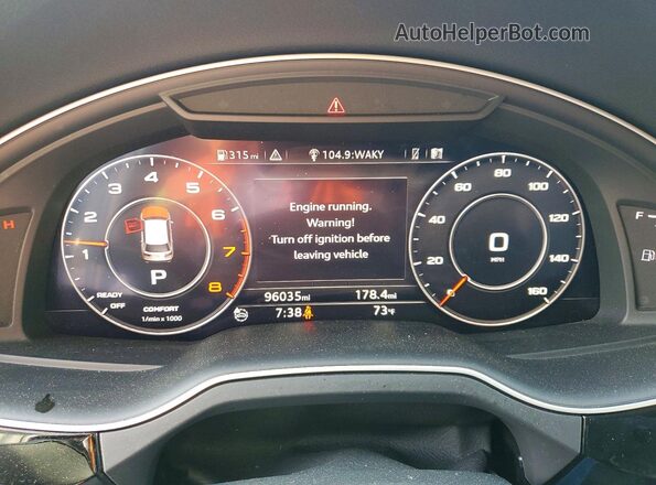 WA1VAAF7XHD030375 2017 AUDI Q7 Black Instrument cluster view