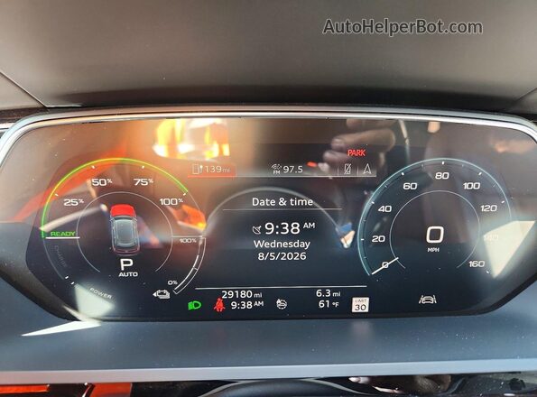 WA1VAAGE2KB021167 2019 AUDI E-TRON Бирюзовый Вид щитка приборов