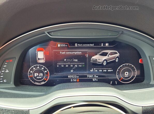 WA1VABF77HD044692 2017 AUDI Q7 White Instrument cluster view