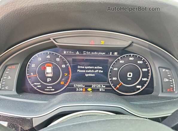 WA1VABF78JD034064 2018 AUDI Q7 Black Instrument cluster view