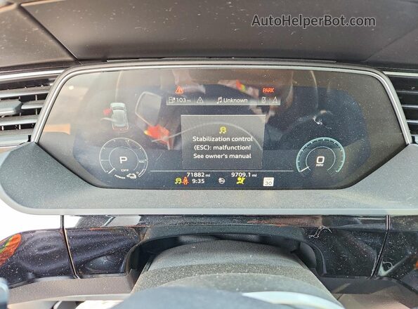 WA1VABGE4KB018762 2019 AUDI E-TRON Gray Սարքավորումների վահանակի տեսք