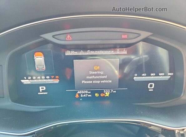 WA1VWBF73ND021097 2022 AUDI SQ7 Black Instrument cluster view