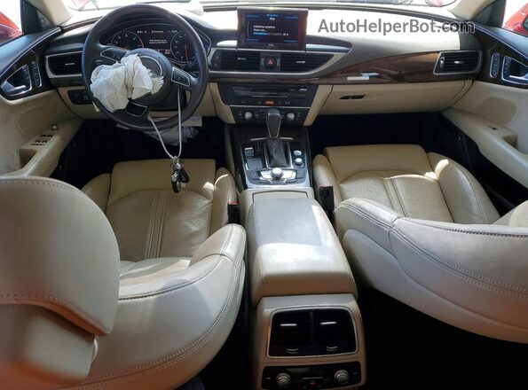 WAU23BFC6JN016542 2018 AUDI A7 Burgundy Widok deski rozdzielczej