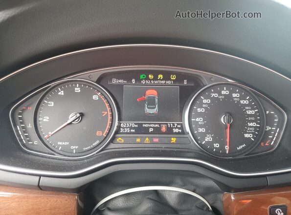WAU2AGF50NN008155 2022 AUDI A5 White Вид щитка приладів