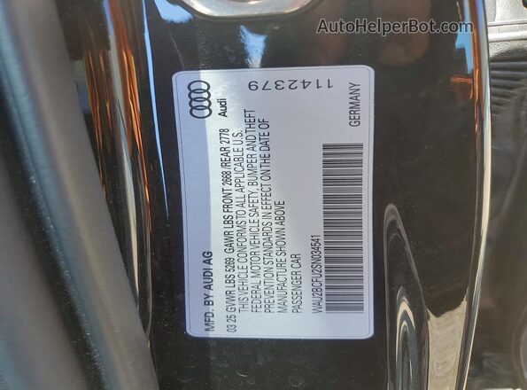 WAU2BCFU2SN034541 2025 AUDI A5 Black Շարժիչի բաժամունքի տեսք