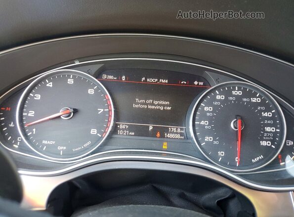 WAU2GAFC1GN004855 2016 AUDI A7 Black Vista del cuadro de instrumentos