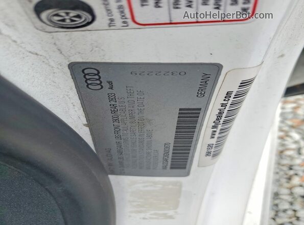 WAU2GAFC6GN003670 2016 AUDI A7 White VIN კოდის სტიკერის ხედი