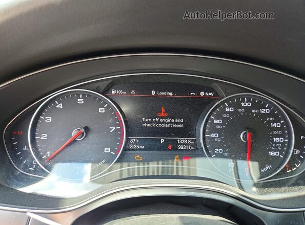 WAU2GAFC8GN056290 2016 AUDI A7 Silver Vista del cuadro de instrumentos