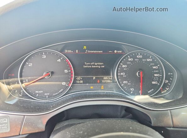 WAU2MAFC7GN022317 2016 AUDI A7 Purple Вид щитка приладів